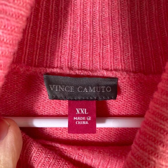 Womens Vince Camuto‎ Drop Shoulder Turtleneck Sweater Pink 2XL Soft - Picture 6 of 7